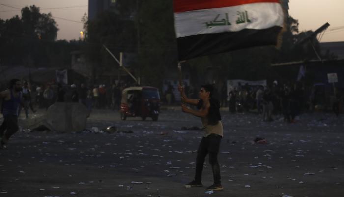 ارتفاع قتلى احتجاجات بغداد لـ23.. وقصف صاروخي للمنطقة الخضراء