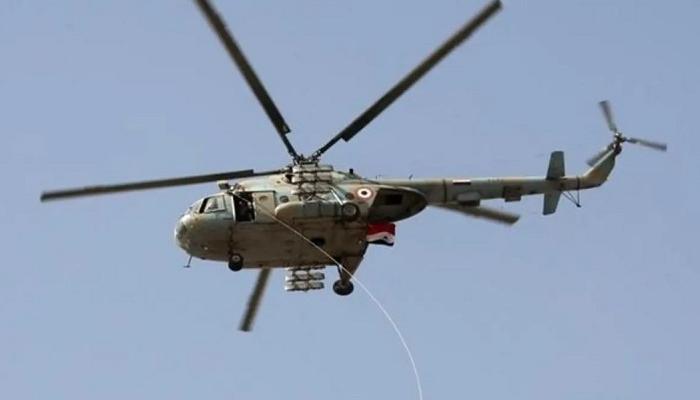 سقوط مروحية تابعة للجيش السوري بمدينة حماة
