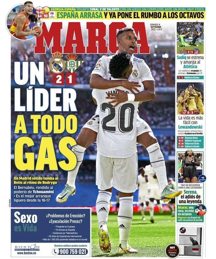 ريال مدريد متصدر الدوري الاسباني بكامل طاقته..