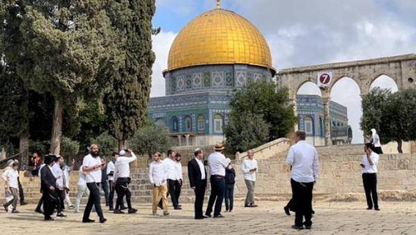 مستوطنون يقتحمون باحات الاقصى