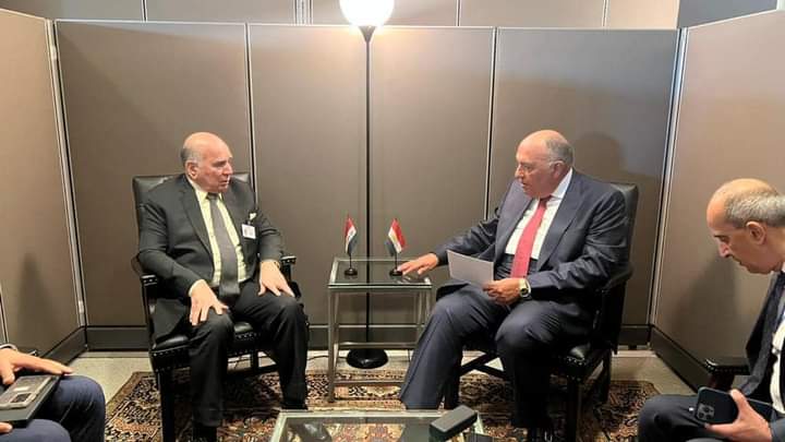 وزير الخارجية المصري يلتقي مع وزير الخارجية العراقي على هامش أعمال الجمعية العامة للأمم المتحدة بنيويورك
