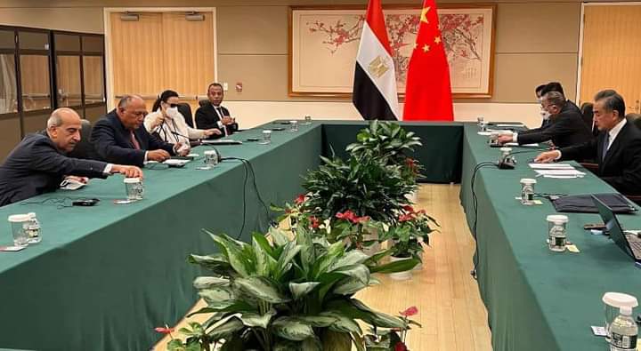وزير الخارجية المصري يلتقي مستشار الدولة وزير خارجية الصين