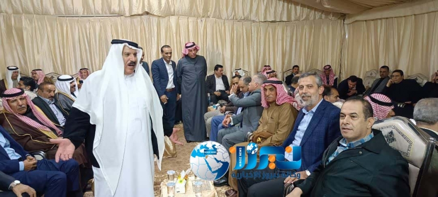 جمعًا عشائريًا كبيرًا بحضور نقيب المحامين أبو عبود  في منزل الشيخ زيد محمد  مطيع الزهير...صور وفيديو 