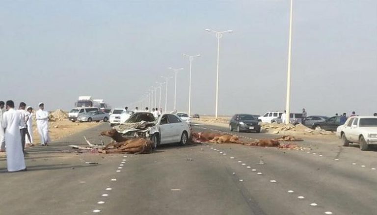 وفاة سعودية وجنينها وطفليها في حادث مروع على طريق المدينة المنورة