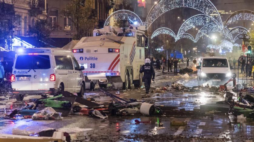 توقيف 18 شخصاً في بروكسل خلال حوادث تلت مباراة المغرب وكندا في المونديال