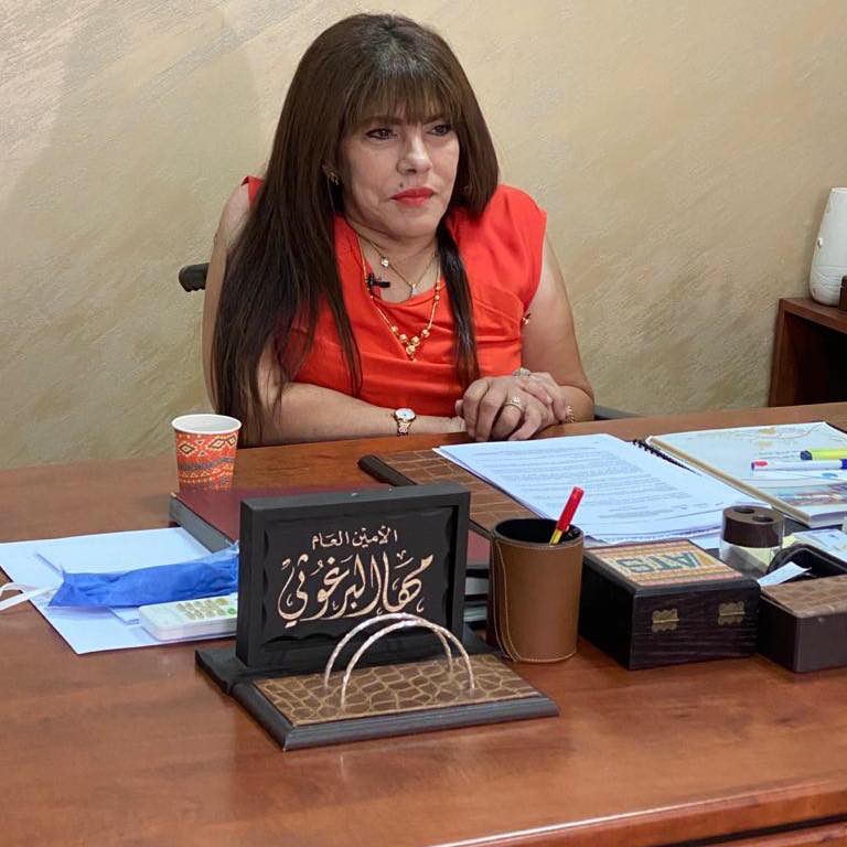 أمين عام اللجنة البارالمبية مها البرغوثي في ذمة الله