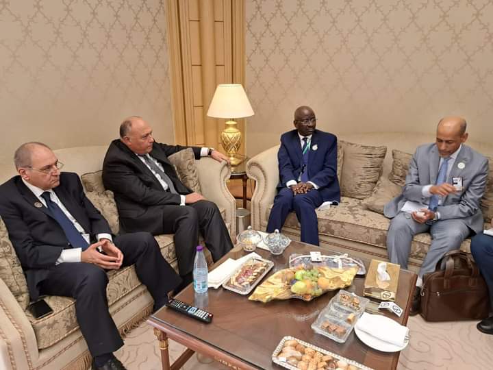 وزير الخارجية المصري يلتقى وزير الشئون الخارجية والتعاون والموريتانيين في الخارج بالرياض