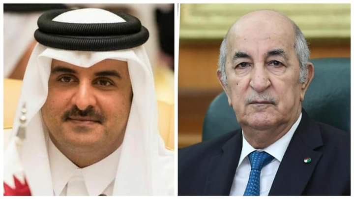 الرئيس الجزائري يهنئ أمير قطر بالعيد الوطني لبلاده