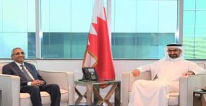 السفير المصري بالمنامة يلتقي وزير الصناعة والتجارة بمملكة البحرين