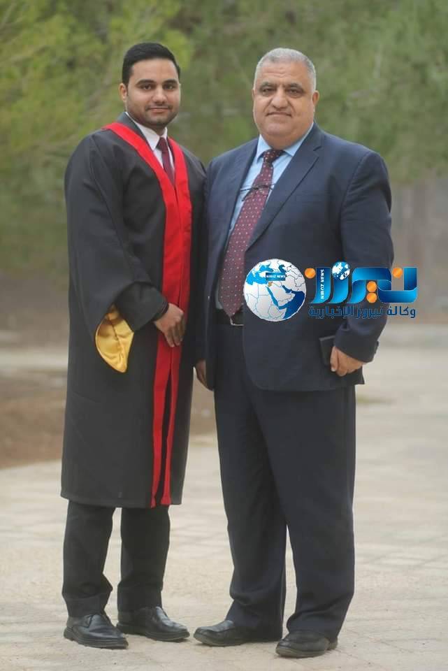 ابو الهيثم الطلافحه يُهنئ مظهر الطلافحه  بحصول نجله مراد  على درجة الماجستير