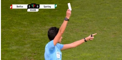 لأول مرة.. إشهار البطاقة البيضاء في ملاعب كرة القدم