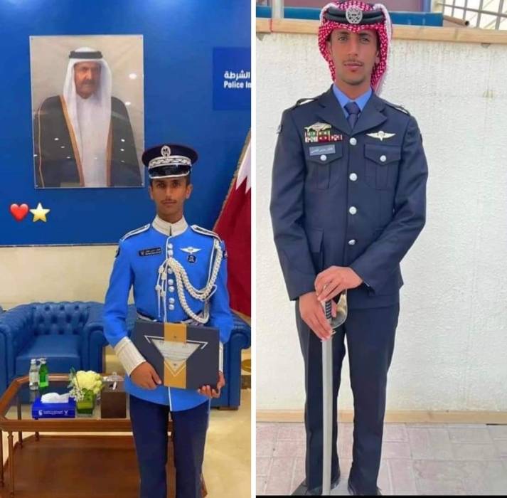 عشيرة القاضي تُهنئ ابنها الملازم قفطان حابس بحصوله على الشهادة الجامعية الاولى من الكلية الشرطية القطرية