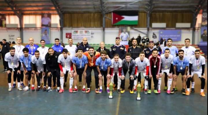 فريق الأمن العام لخماسيات لكرة القدم يتفوق على فريق كلية التربية الرياضية  الجامعة الاردنية  .