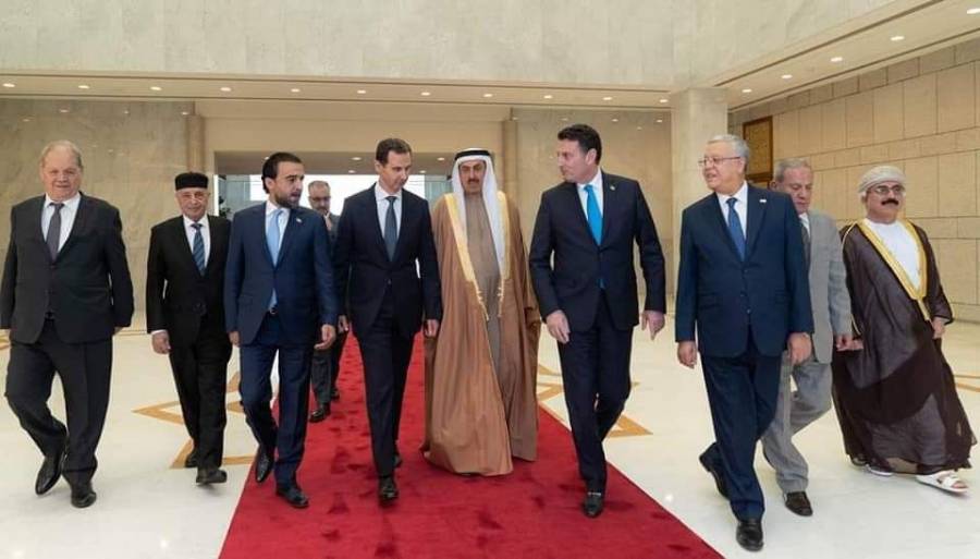 الرئيس السوري يلتقي الصفدي وعدداً من رؤساء البرلمانات العربية