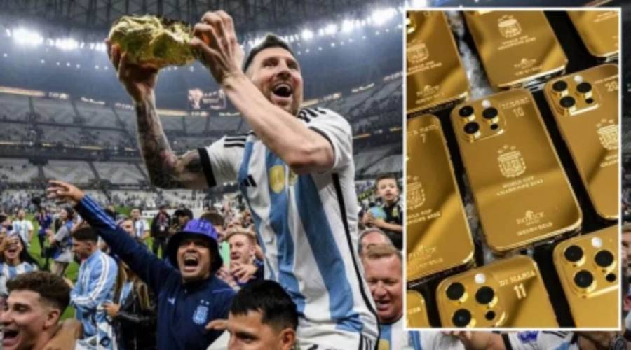 ميسي يهدي فريقه 35 هاتف iPhone 14 Pro مصنوع من الذهب ... تفاصيل