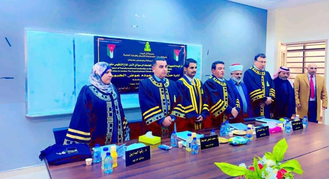 الجبور يهنئ الطالب مشعل الغيالين  بحصوله على الماجستير