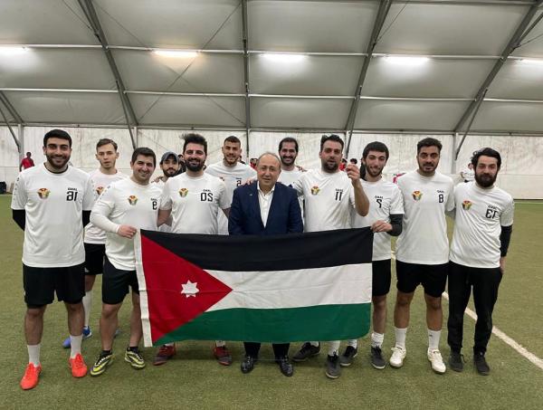 نفاع يرعى مباراة الاردن وتونس في هنغاريا