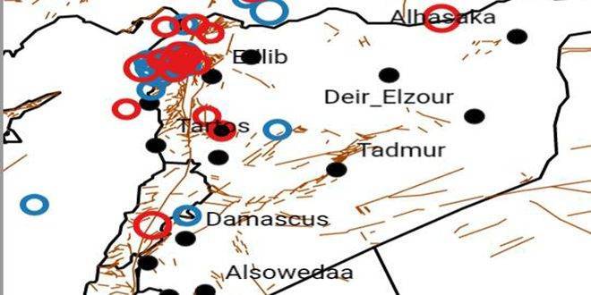 سوريا : تسجيل 16 هزة أرضية خفيفة خلال الـ 24 ساعة الماضية