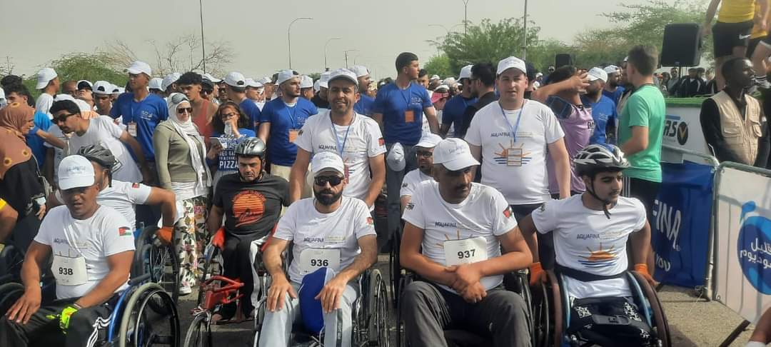 فريق الهيئة الهاشمية للمصابين العسكريين لمحافظات الشمال يشارك في ماراثون البحر الميت 2023