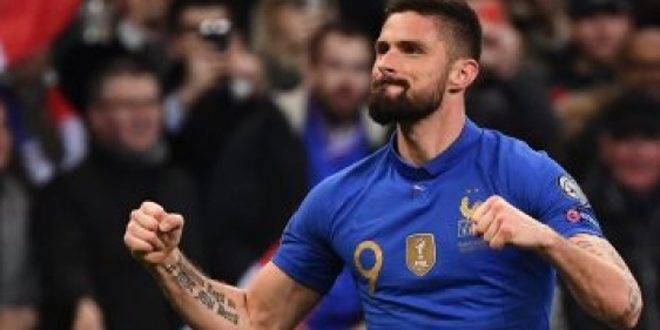 جيرو يتوج بجائزة أفضل لاعب في شهر أيار مع ميلان الإيطالي
