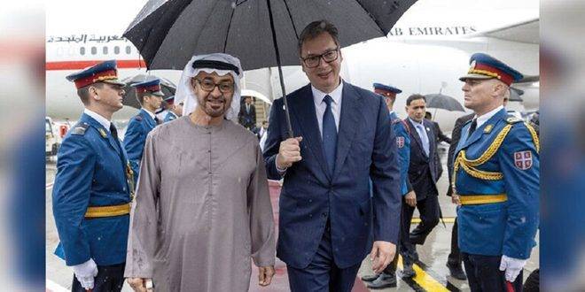 محمد بن زايد وفوتشيتش يبحثان علاقات التعاون بين الإمارات وصربيا