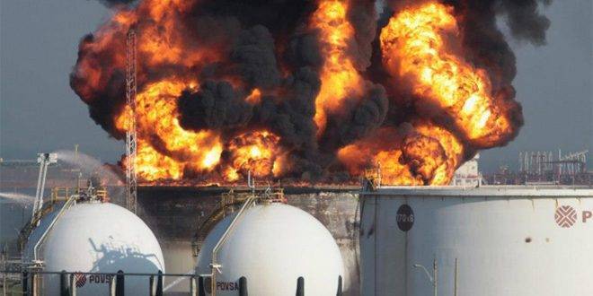 إصابة أربعة أشخاص جراء حريق بمصفاة نفط جنوب إيران