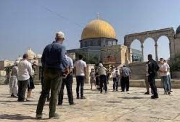 عشرات المستوطنين المتطرفين يقتحمون باحات الأقصى