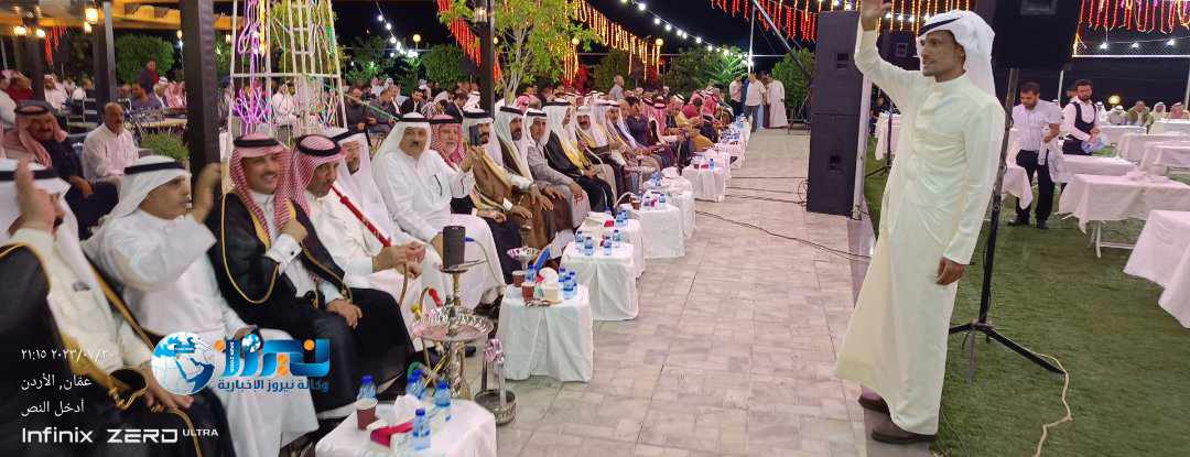 الشيخ عبد الحميد القداح  ابو نورة  يقيم مأدبة عشاء بالمولود الجديد محمد ...فيديو وصور