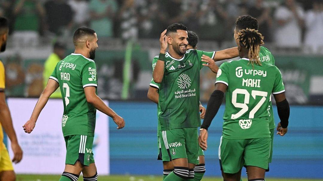 أول أهداف رياض محرز مع النادي الأهلي السعودي