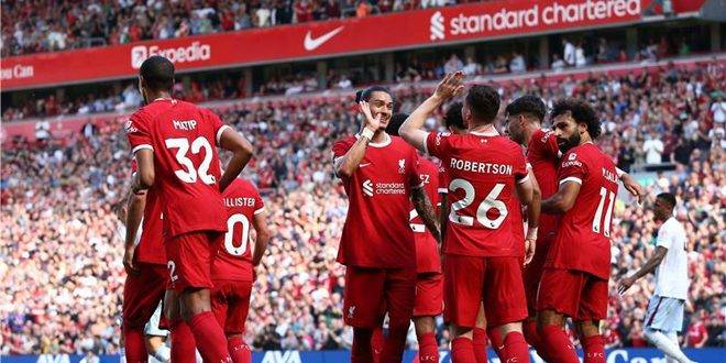 ليفربول يفوز على أستون فيلا في الدوري الإنكليزي