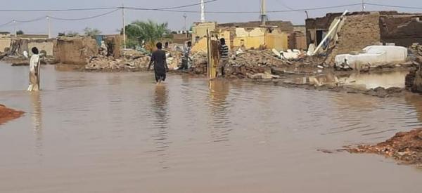 انهيار 50 منزلًا بسبب الأمطار الغزيرة في السودان