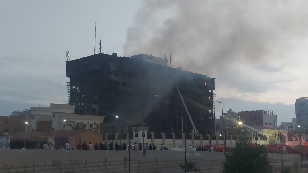 التلفزيون المصري : السيطرة على حريق مديرية الأمن في محافظة الإسماعيلية