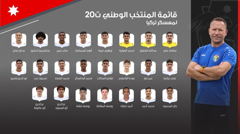 المنتخب الوطني تحت 20 عاما يعسكر بتركيا