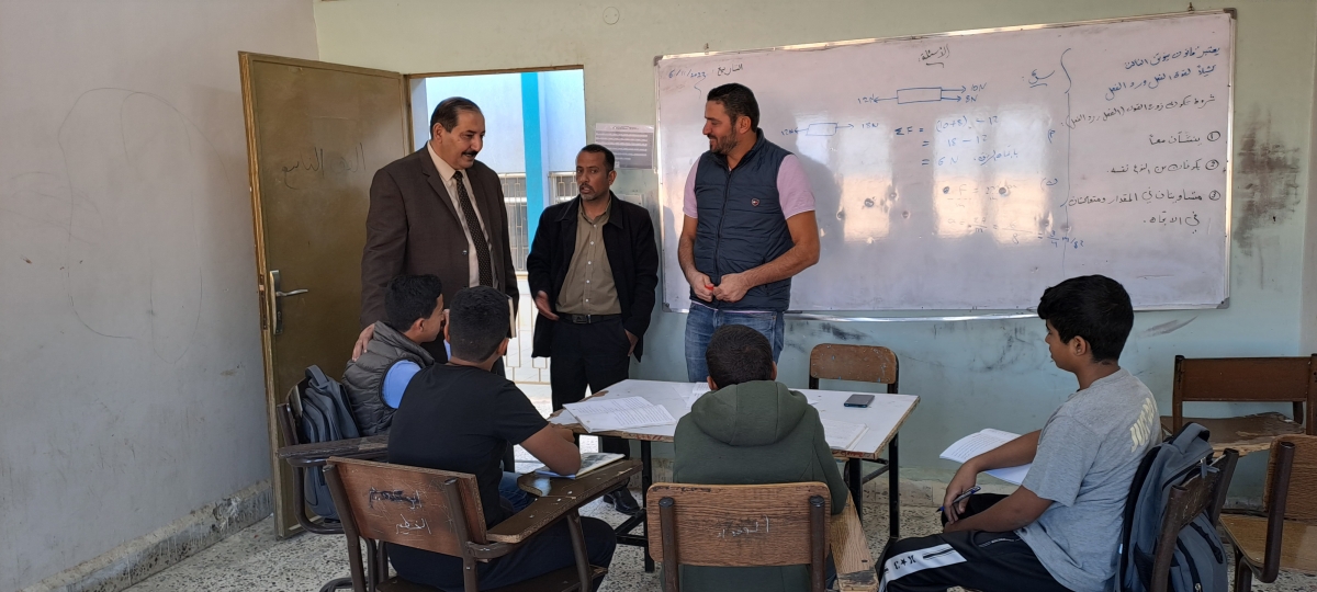 العوران يتفقد مدرسة الحاتمية الثانوية