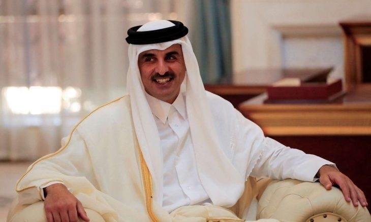 الشيخ تميم يصل القاهرة ويلتقي السيسي