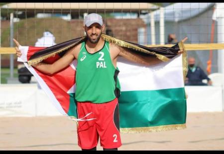 استشهاد بطل المنتخب الفلسطيني لكرة الطائرة إبراهيم قصيعة