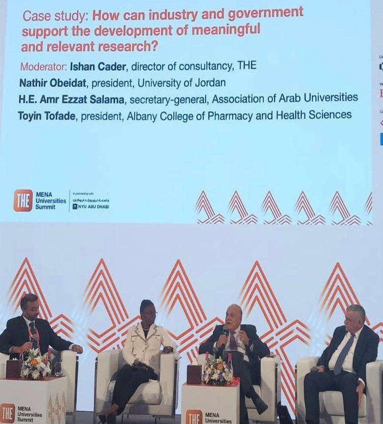 خلال قمة التايمز للتعليم العالي لجامعات الشرق الأوسط وشمال إفريقيا