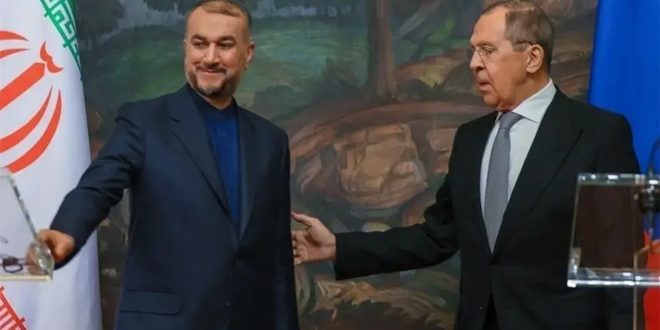 عبد اللهيان ولافروف يؤكدان ضرورة وقف العدوان الإسرائيلي على قطاع غزة فوراً