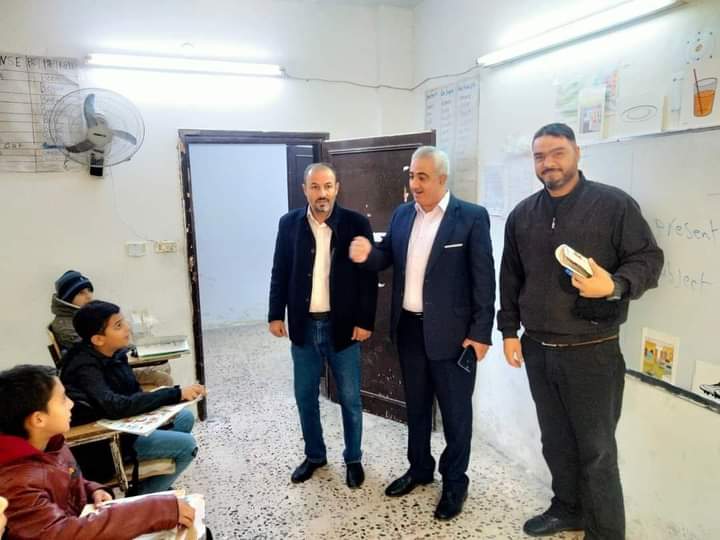مدير الشؤون التعليمية في لواء الكورة يزور مدرسة أبو القين الأساسية للبنين.