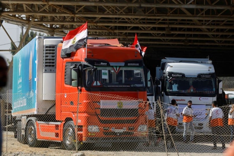 الهلال الأحمر الفلسطيني: 61 شاحنة مساعدات توجهت لشمالي غزة