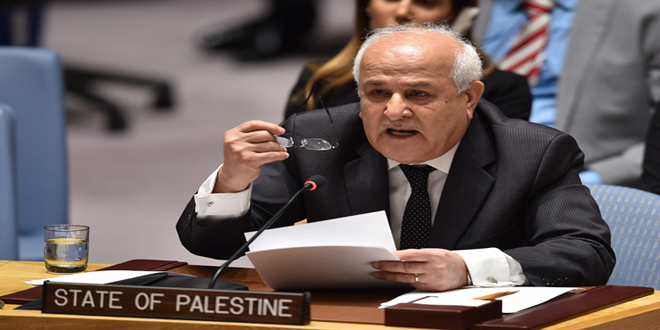 منصور يجدد الدعوة لتوفير الحماية الدولية للشعب الفلسطيني ومساءلة الاحتلال عن جرائم الحرب