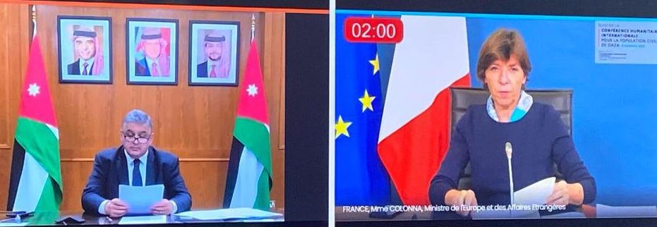 الخارجية تشارك بالمؤتمر الافتراضي لمتابعة نتائج مؤتمر باريس حول غزة