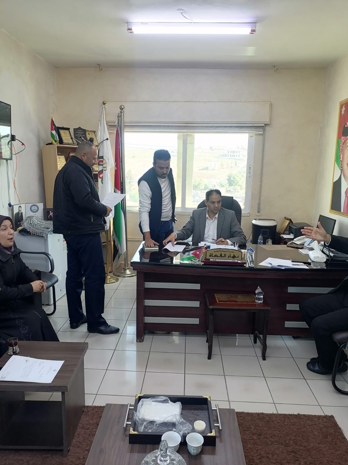 القضاه يجتمع بمندوبي المديرية والمنسقين الإداريين  المكلفين بالعمل في امتحانات الثانوية العامة