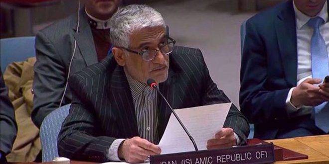 إيرواني يطالب بإدانة الأعمال الإرهابية الصهيونية المزعزعة لاستقرار المنطقة
