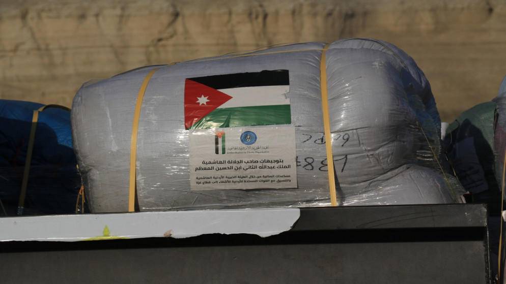 الجيش الأردني يرسل 20 شاحنة مساعدات إغاثية إلى غزة