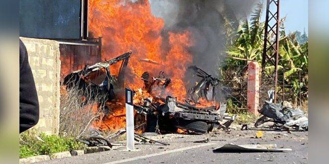 استشهاد شخصين جراء غارة لطيران العدو الإسرائيلي على البازورية جنوب لبنان