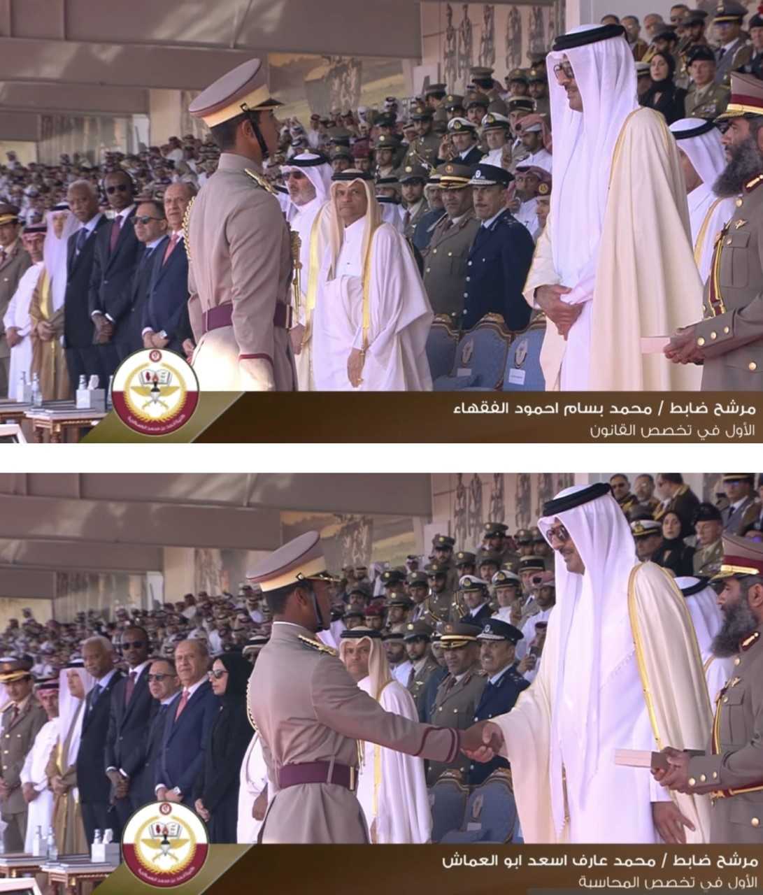 أمير قطر يكرّم خريجين أردنيين من مرشحي ضباط كلية أحمد بن محمد العسكرية