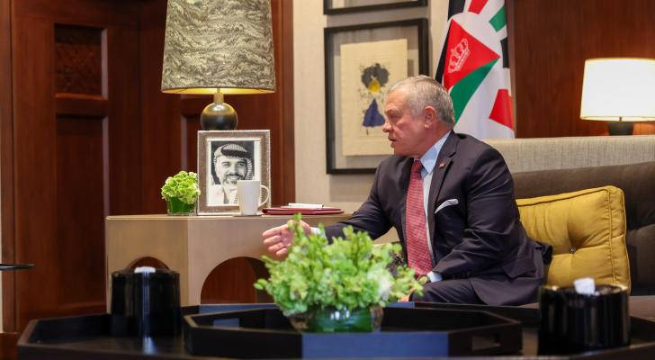 الملك يؤكد ضرورة التوصل لوقف فوري لإطلاق النار بغزة