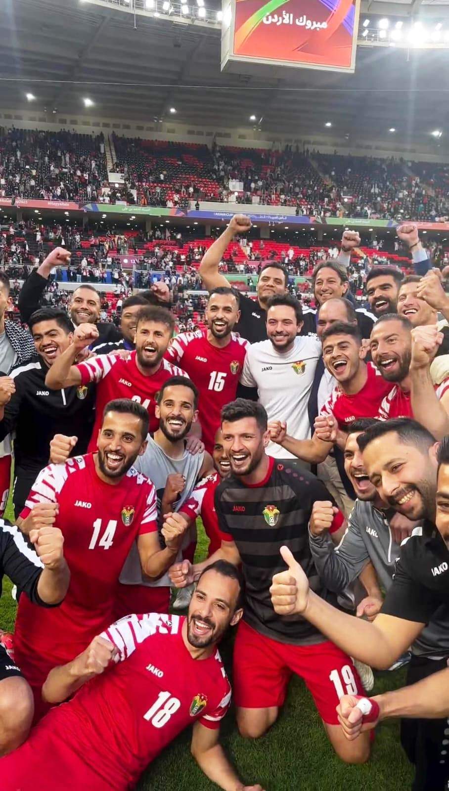 د. بزبز يهنئ بتأهل المنتخب الأردني إلى نصف نهائي كأس آسيا 2023 لأول مرة في تاريخ كرة القدم الأردنية.