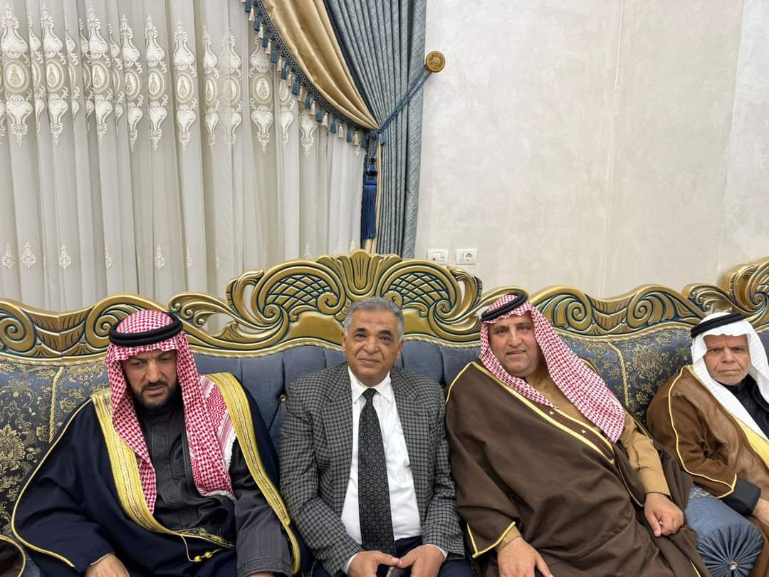 الشيخ الحويان يقود  جاهة عشائرية إلى عشيرة الغنميين بسبب وفاة شاب